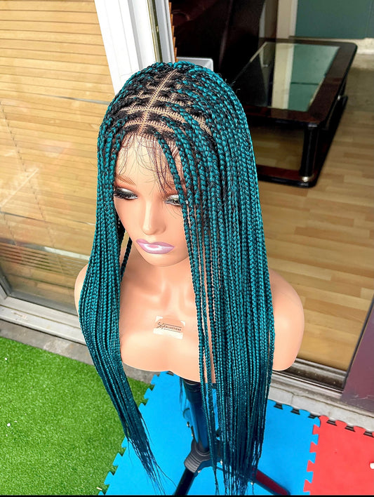 Medium straight braided wigs