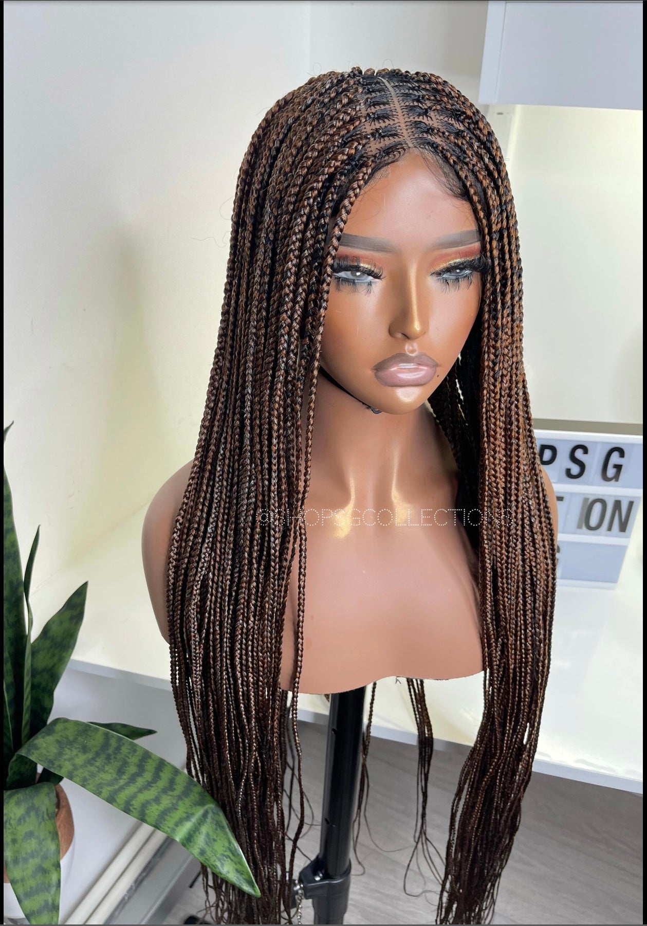 Medium straight braided wigs