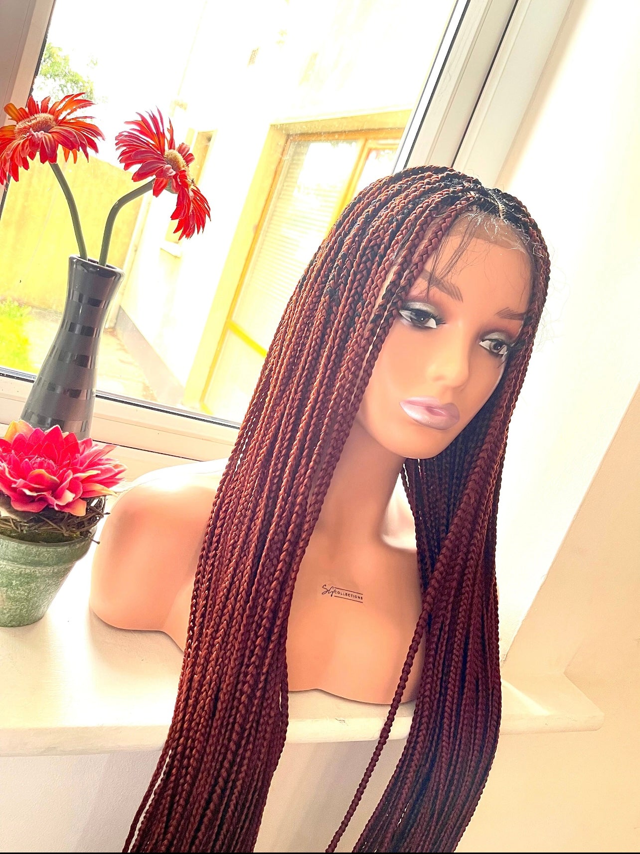 Medium straight braided wigs