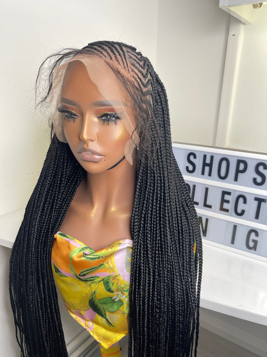 Cornrows braided wig