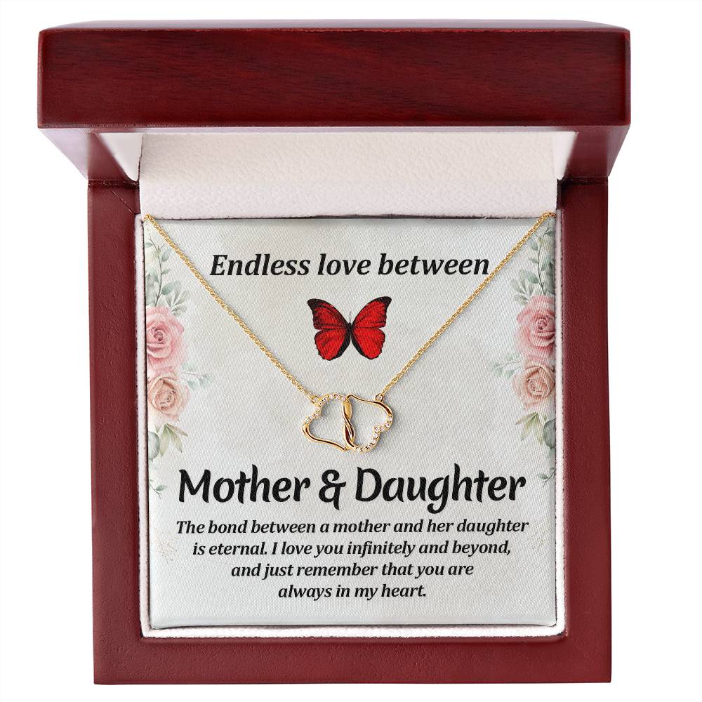 To my mother, Endless love between mother and daughter necklace gifts