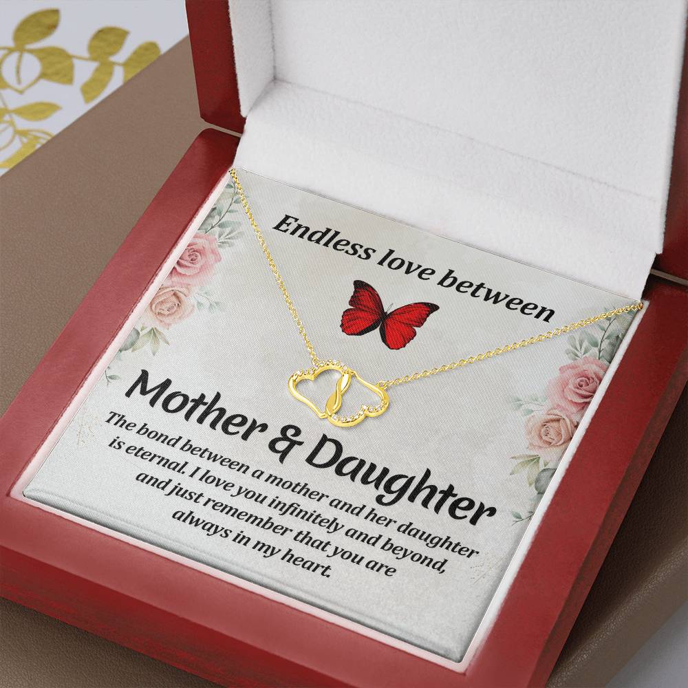 To my mother, Endless love between mother and daughter necklace gifts