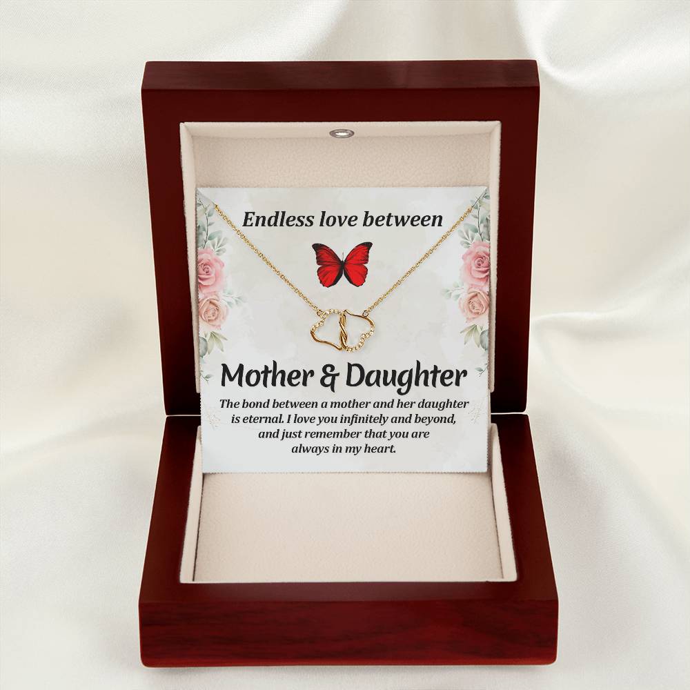 To my mother, Endless love between mother and daughter necklace gifts