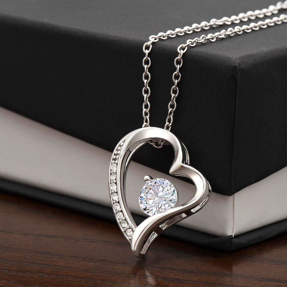 Forever Love Heart Necklace (No Message card )