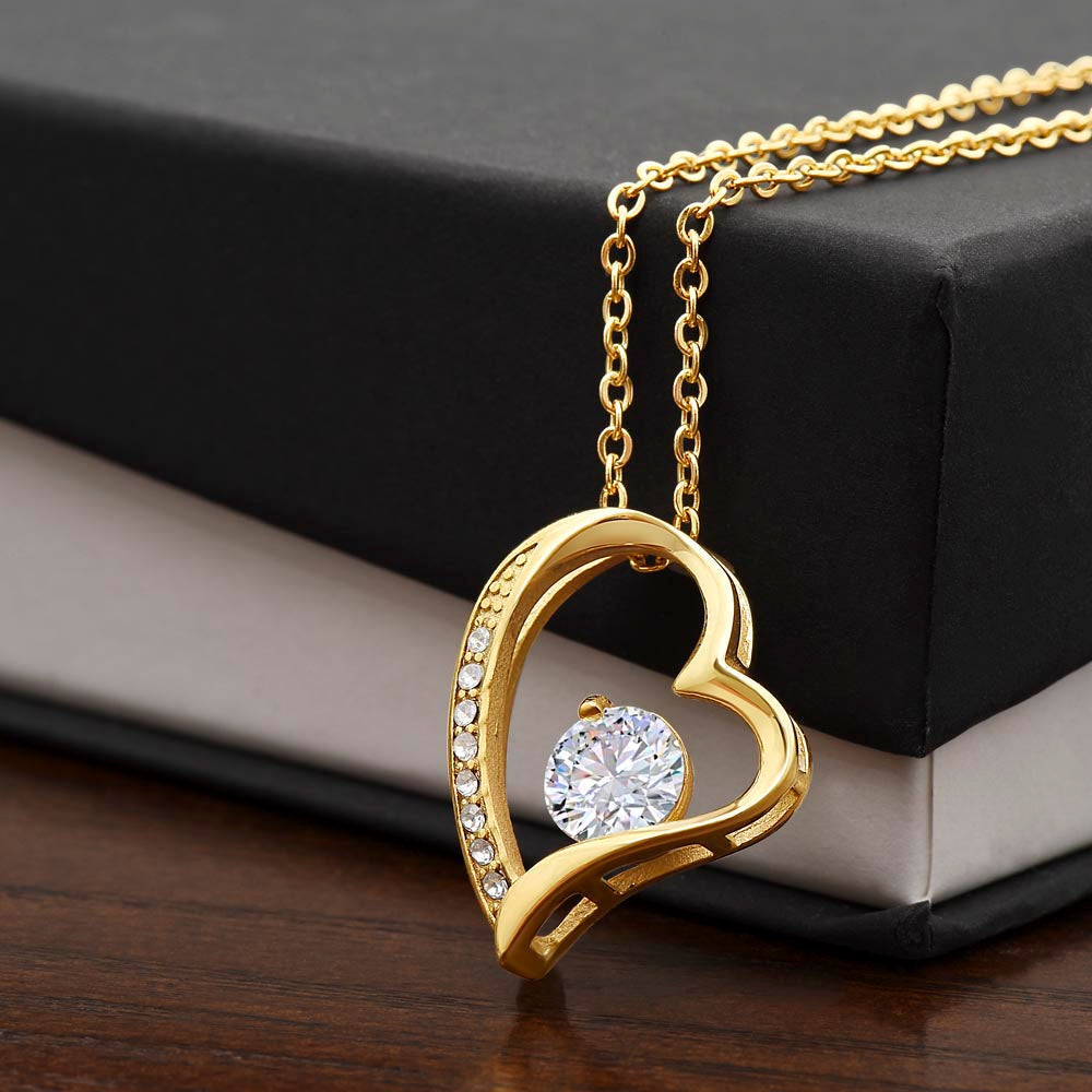 Forever Love Heart Necklace (No Message card )