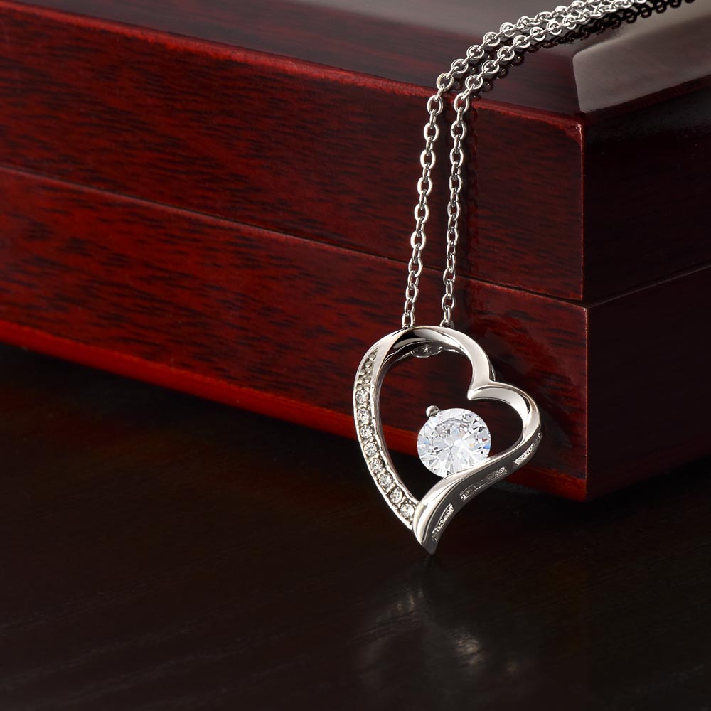 Forever Love Heart Necklace (No Message card )