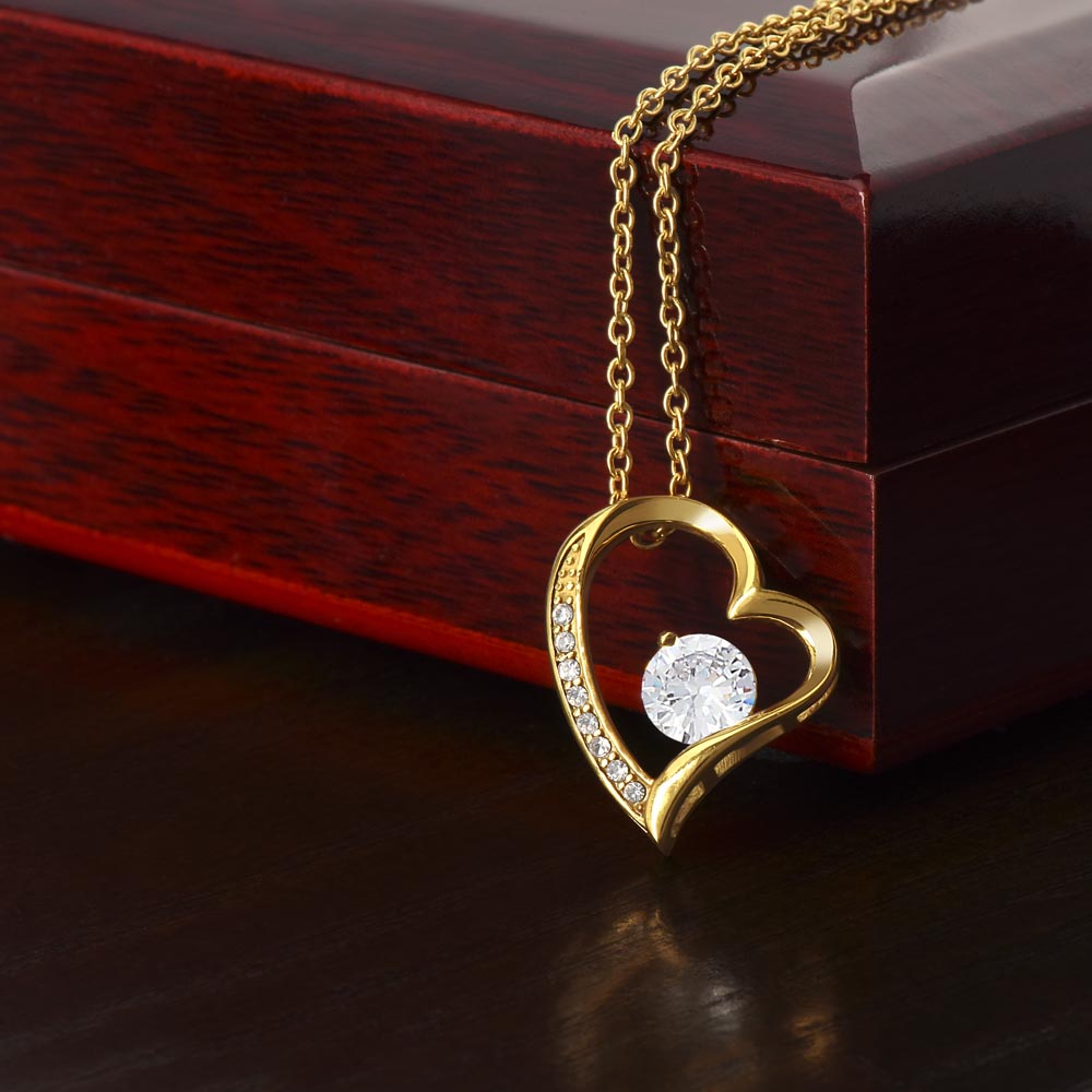 Forever Love Heart Necklace (No Message card )