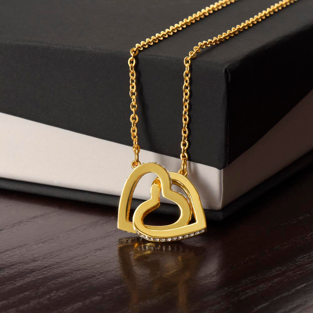 Interlocking Hearts Necklace (No Message Card)