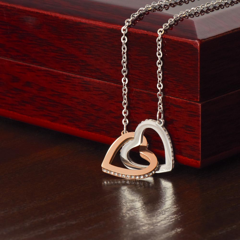 Interlocking Hearts Necklace (No Message Card)