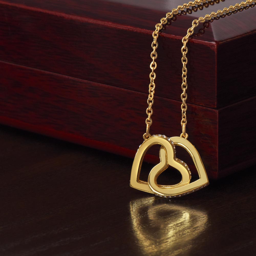 Interlocking Hearts Necklace (No Message Card)