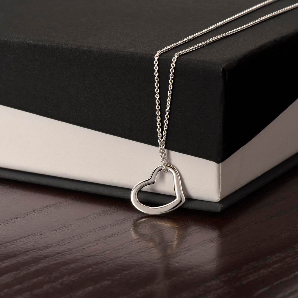 Delicate Heart Necklace (No Message card )